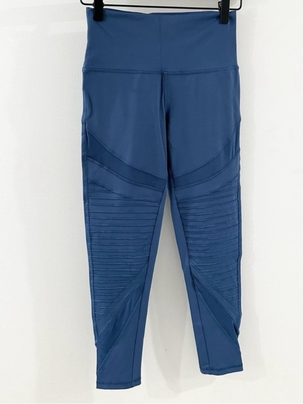 aerie Blue Moto-Panel High-Rise Leggings